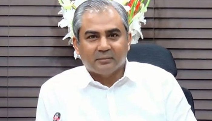 Chief Minister Mohsin Naqvi . Screengrab from  x/inppakistan.