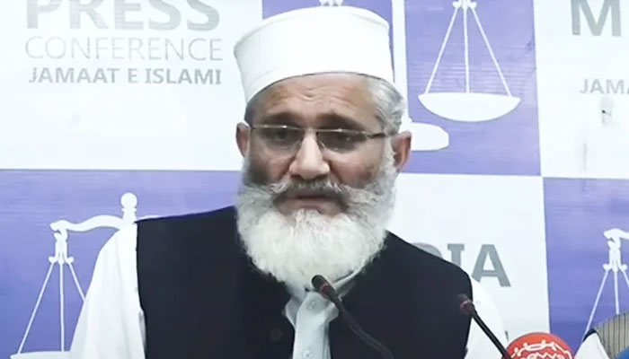 Jamaat-e-Islami (JI) Ameer Sirajul Haq. — The News/Flie