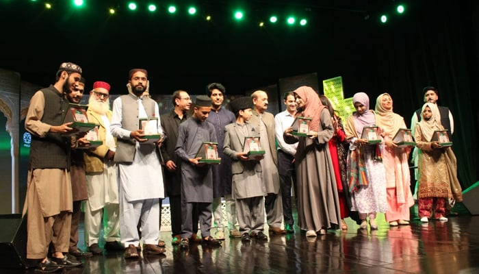 Participants and officials during the 2nd National Naat Competition on October 25, 2023. — PNCA - Pakistan National Council of the Arts