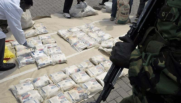 Packs of seized drugs can be seen in this picture. — AFP/File