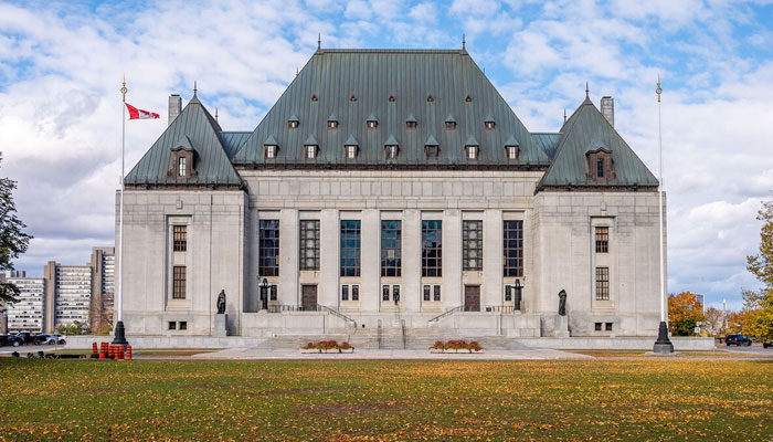 The Supreme Court of Canada building in Ottawa, Ontario. iStock