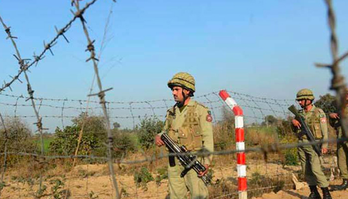 Pakistan Army stands gaurd at a border. — AFP/File