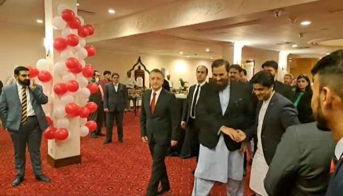 Punjab Governor Baligh-ur-Rehman shows up to attend Turkiyes 100th National Day celebrations at a local hotel by the Turkish Consulate on October 27, 2023. Facebook/haskam46
