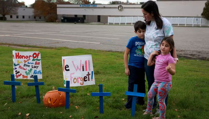 Alleged shooter Robert Card was found dead inside a shipping container in nearby Lisbon. — SBS