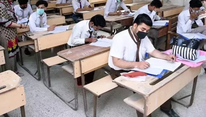 A representational image shows students appearing in an exam. — PPI/File