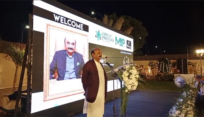 Sindh’s interim Local Government Minister Muhammad Mubeen Jumani can be seen in this still on October 30, 2023. — Facebook/Muhammad Mubeen Jumani