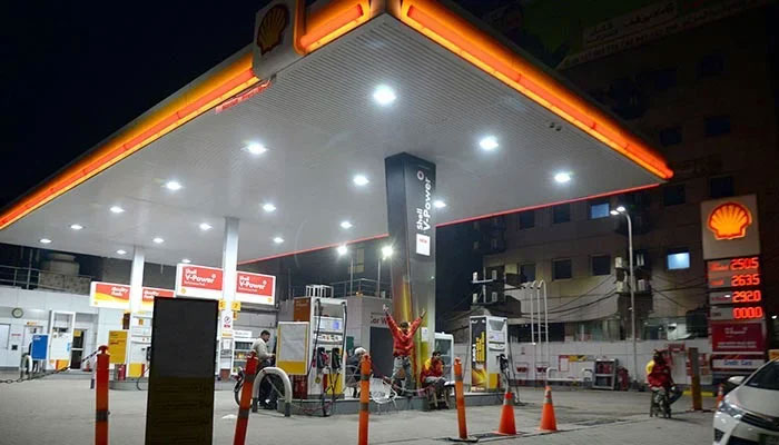 A view of a closed petrol pump due to fake news of petrol price hike again in the country. — Online