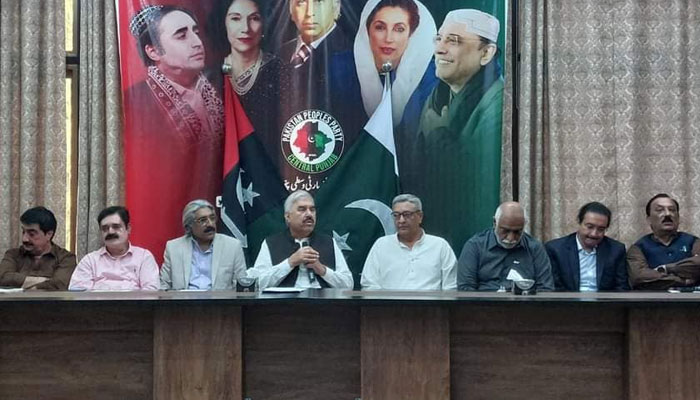 PPP Punjab executive committee met here on Wednesday with President Central Punjab Rana Farooq Saeed Khan on November 1, 2023. — Facebook/ranafarooq0052