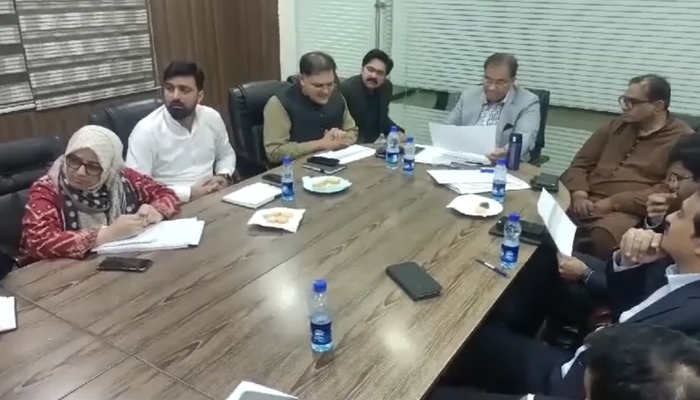 LDA DG Muhammad Ali Randhawa while chairing a review meeting regarding the sifting of LDA records on November 2, 2023, in this still. — Facebook/Lahore Development Authority