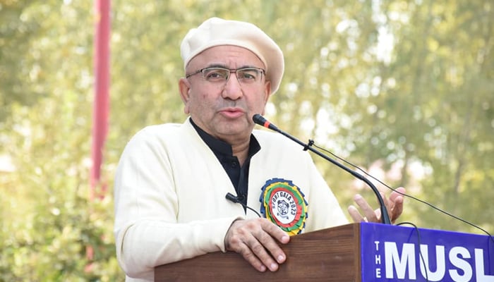 Commissioner Hazara Division, Syed Zaheer-ul-Islam speaks during an event on November 1, 2023. — Facebook/Commissioner Hazara