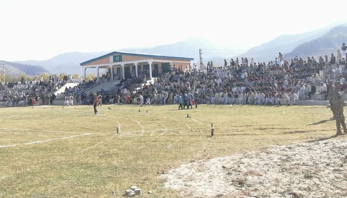 People attend “Orakzai Zalmo Mela” at the Kalaya Sports Complex in Orakzai tribal district. — Facebook/Department Of Sports Orakzai