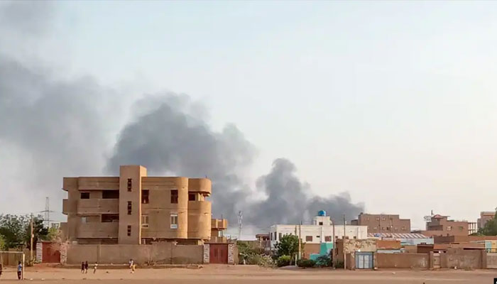 Smoke billows in the distance around the Khartoum Bahri district amid ongoing fighting in Sudan on July 14, 2023. — AFP/File