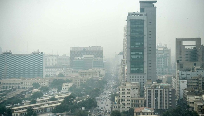 A general view of Pakistans port city of Karachi amid heavy smog conditions. — AFP/File