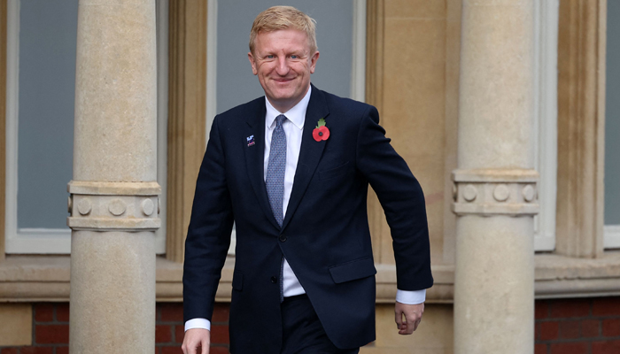 Britains Deputy Prime Minister Oliver Dowden attends the UK Artificial Intelligence (AI) Safety Summit at Bletchley Park, in central England, on November 2, 2023. — AFP