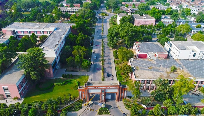 This aerial view shows the UET, Lahore released on November 12, 2020. — Facebook/University of Engineering and Technology, Lahore
