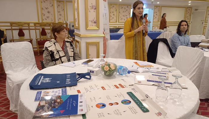 In this image, Chairperson National Commission on the Rights of Children, Ayesha Raza Farooq shares insights on reporting child labour incidents in Islamabad on November 1, 2023. — Facebook/Ayesha Raza Farooq