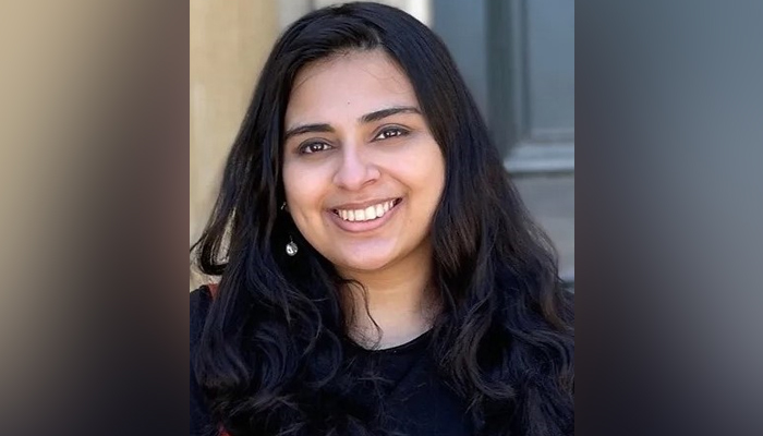 This image released on November 7, 2023, shows The Zeenat Haroon Rashid Writing Prize for Women for 2023 winner Sana Mohsin for her short story RABBITS. — Facebook/Zeenat Haroon Rashid Writing Prize