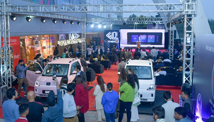 This image shows the launching of Pakistans first Electric Vehicle showroom in Islamabad on November 8, 2023. — Facebook/THE CENTAURUS LIGHT YEARS AHEAD