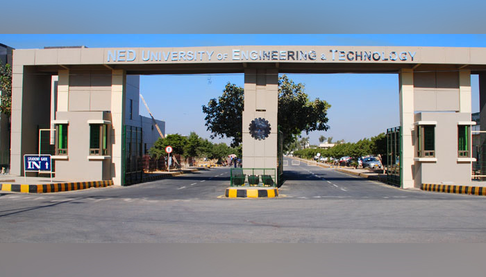 NED University entrance can be seen in this image. — Facebook/NED University of Engineering & Technology