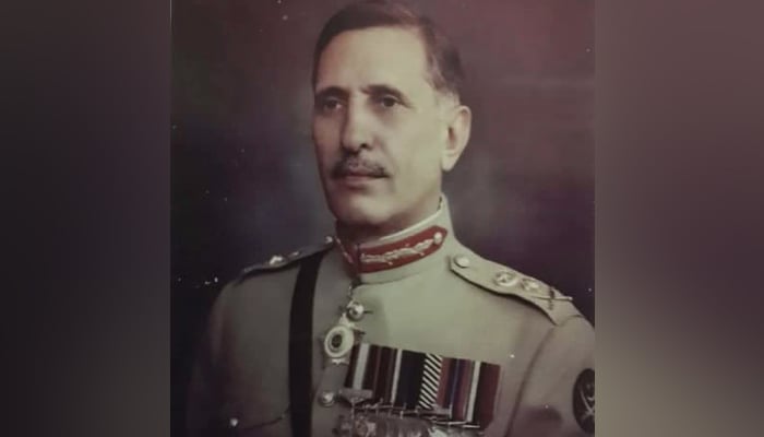 Gen (R) Sawar Khan, former vice chief of army staff can be seen in this file image released on November 8, 2023. — X/@PakistanFauj