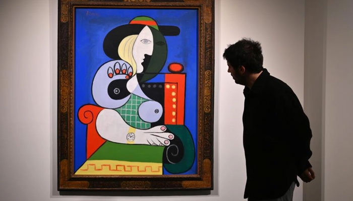 Pablo Picassos painting Femme a la montre, or Woman with a Watch is viewed during Sotheby’s fall preview in New York on November 2, 2023. —AFP/File