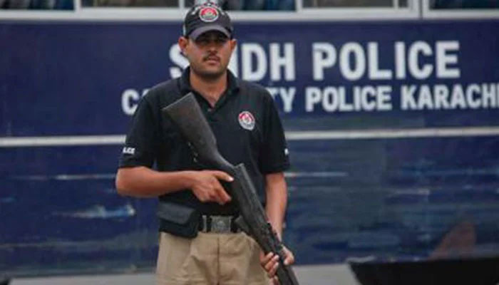A policeman is seen standing guard. — APP/File
