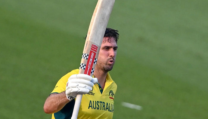 Ton-up: Australias Mitchell Marsh celebrates his century against Bangladesh. — AFP