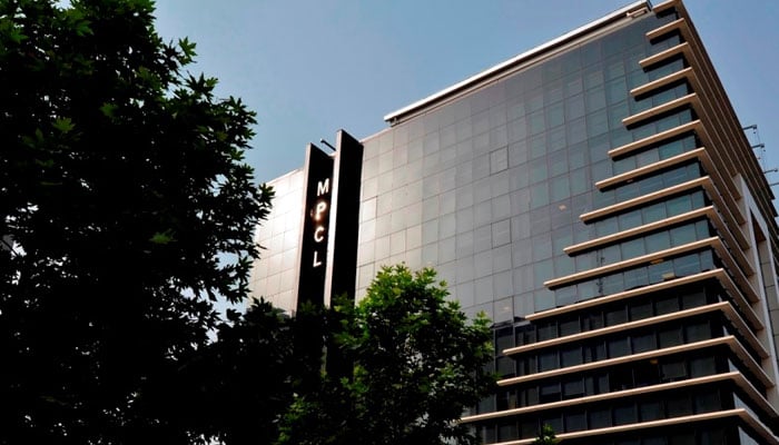 The image shows the head office of the Mari Petroleum Company Limited. — MPCL