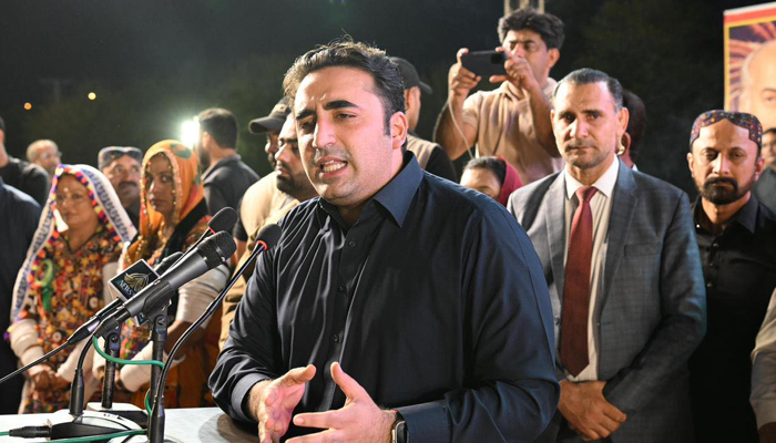 Chairman Bilawal Bhutto Zardari speaks during a party rally in Thar Parker on November 13, 2023. — Facebook/Pakistan Peoples Party - PPP