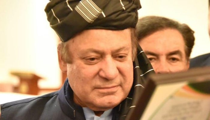 PML-N supremo Nawaz Sharif in Quetta on November 14, 2023. — X/pmln_org