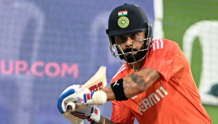 India’s Virat Kohli bats at the Mumbai nets during Tuesday’s practice session. — AFP File