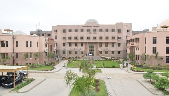 Khyber Medical University building can be seen. — KMU website/File