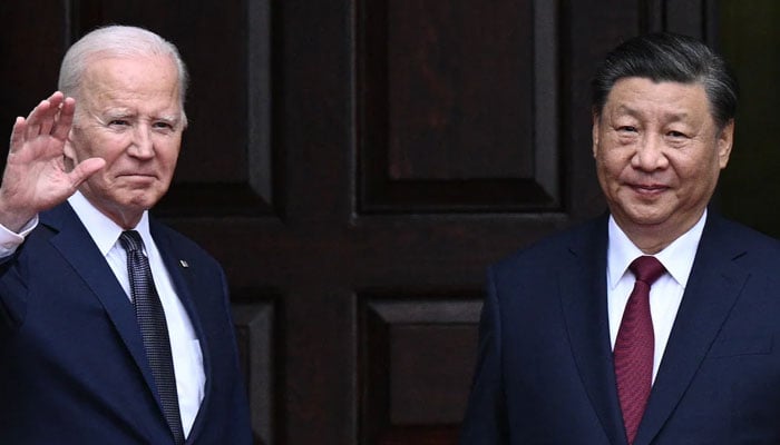 US President Joe Biden (R) and Chinas President Xi Jinping meet on the sideline of this weeks APEC summit in California. — AFP