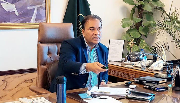 Commissioner Lahore and DG LDA Muhammad Ali Randhawa speaks in this image released on November 11, 2023. — Facebook/Lahore Development Authority