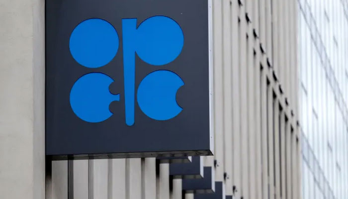 The logo of the OPEC is pictured at the OPEC headquarters on October 4, 2022. — AFP