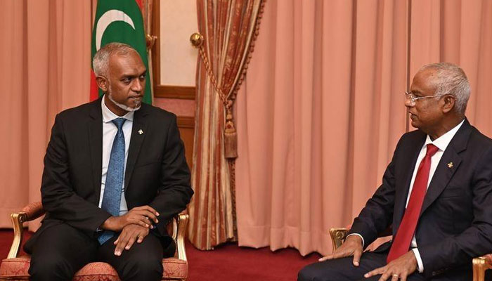 Mohamed Muizzu has taken over the presidency of the Maldives from Ibrahim Solih. —EPA