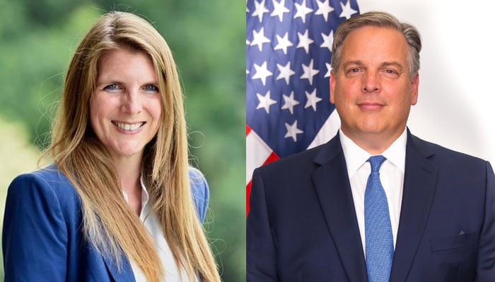 UK High Commissioner to Pakistan Jane Marriott (left) and  US Ambassador Donald Blome. — X/JaneMarriottUK/Website/US Embassy in Islamabad