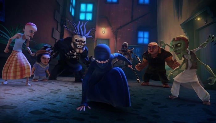 This image released on June 15, 2018, shows a scene from an animation series of Pakistan Burka Avengers. — Facebook/Burka Avenger