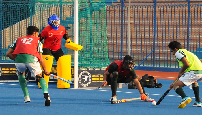 Hockey players can be seen playing on the field on November 19, 2023. — Facebook/Pakistan Hockey Federation