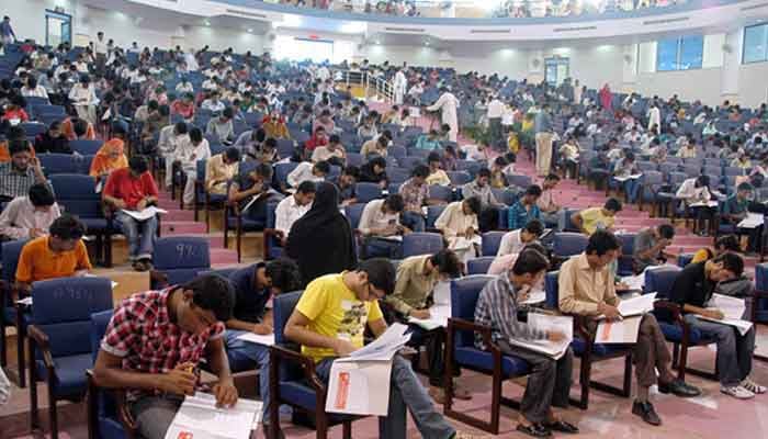 Students can be seen attempting an exam. — Geo.tv/File