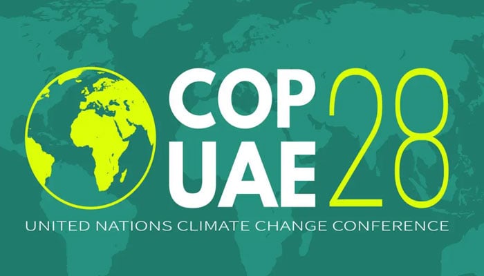 International climate summit banner from COP28 website.