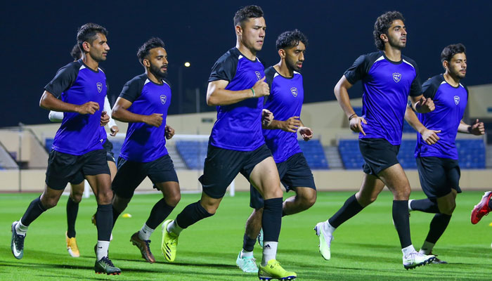 Pakisan football team practices in Dammam. — X/@TheRealPFF