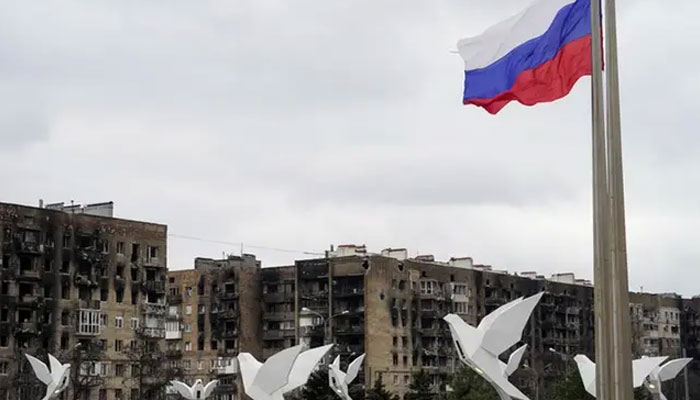 A picture taken on December 19, 2022 shows the Russian-controlled Azov Sea port city of Mariupol in southeastern Ukraine. — AFP