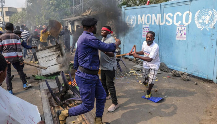 Protests against the United Nations peacekeeping force (MONUSCO) in Goma, Democratic Republic of the Congo, on July 25, 2022. — AFP File