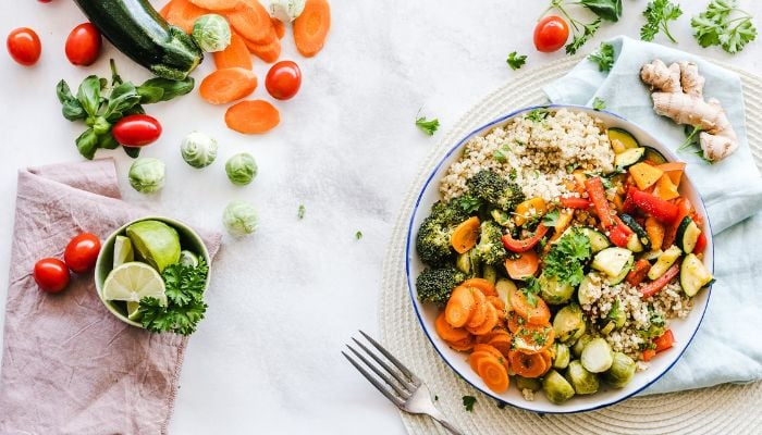 Flat-lay photography of vegetable salad on the plate.— Pexels
