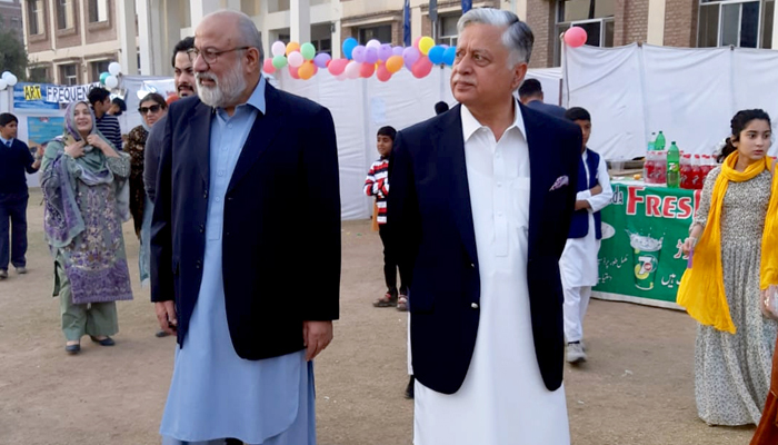 SCCI President Fuad Ishaq (R) during a daylong funfair-cum-fundraising event at the SOS Children’s Village Pakistan, KP on November 27, 2023. — Facebook/Sarhad Chamber Peshawar