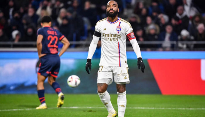 Alexandre Lacazettes disappointment at a missed scoring opportunity sums up another poor night for Lyon. — AFP