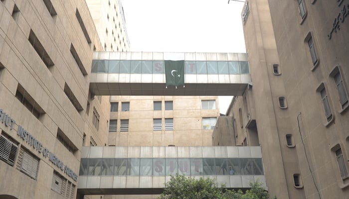 The Sindh Institute of Urology and Transplantation building can be seen in this image released on August 12, 2023. — Facebook/SIUT