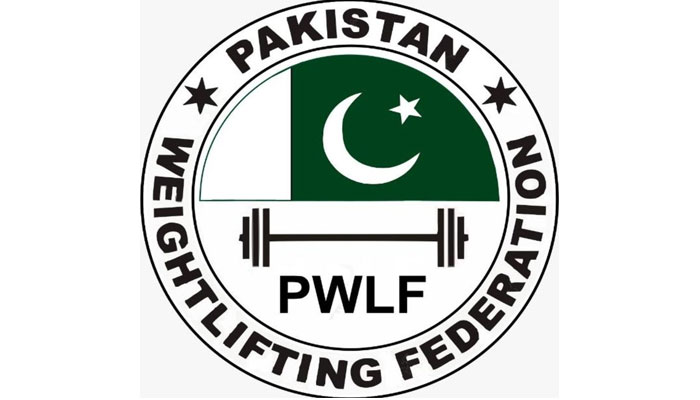 The logo of the Pakistan Weightlifting Federation (PWLF) from its website.