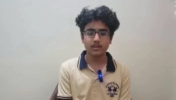 Teenager, involved in the tragic deaths by accident of six members in the DHA Lahore, speaks in this still taken from a video released on November 13, 2023. — Facebook/Pakistan Express
